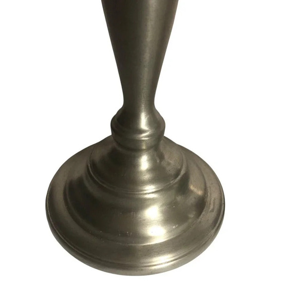 Vintage OLD SAYBROOK 8” Pair Candle Sticks Holders Set of 2 Pewter Collectibles - Picture 12 of 12